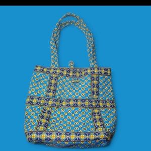 Tinsley Blake Collection Blue Quilted Sholder Handbag Purse Women's Fashion